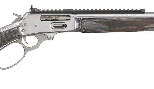 Marlin 1895 Big Loop Full Size 45-70 Gov 6+1 19" Polished Stainless Steel Threaded Barrel, Polished Stainless Stainless Steel Receiver, Fixed Gray...
