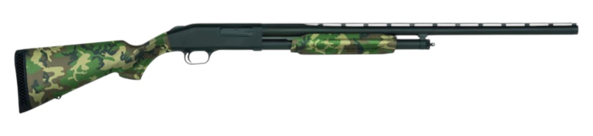 Mossberg 500 12 Ga Pump Action 28" Barrel Woodland Camo 56425