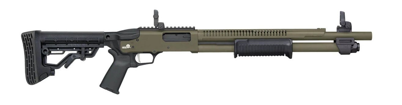 Mossberg 590R 12 Ga Pump Action 18" Barrel Adjustable Stock 6-Shot OD Green 50759