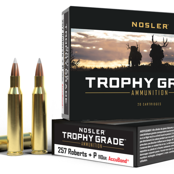NOSLER 60010 TROPHY GRADE 257 ROBERTS 110 GRAIN ACCUBOND 20 RNDS