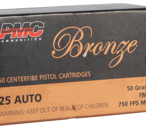 PMC 25A BRONZE 25 ACP 50 GRAIN FULL METAL JACKET 50 RNDS