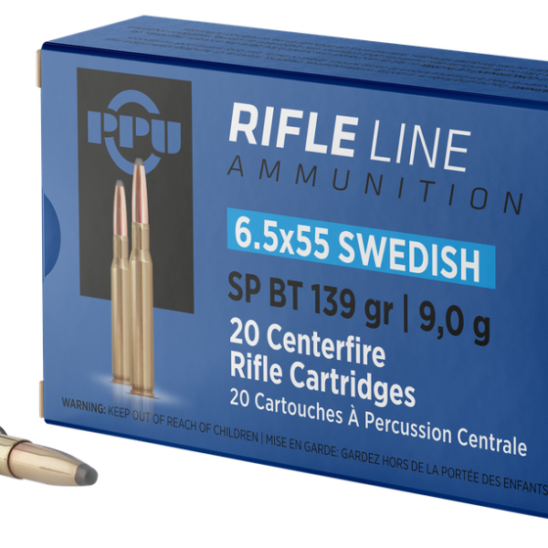 PPU PP6SWS METRIC RIFLE 6.5X55 SWEDISH 139GR SOFT POINT BOAT TAIL 20 RNDS