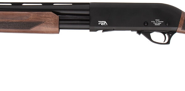 Rock Island Pump Action Field Youth 12 Gauge Pump 3" 5+1 22" Black Steel Barrel, Black Aluminum Receiver, Fixed w/Adj Cheek Rest Walnut Wood Stock