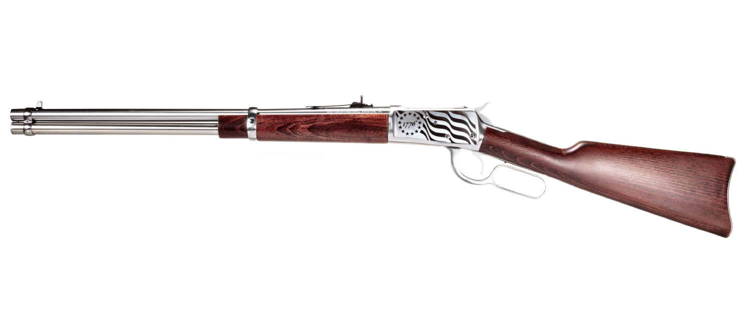 Rossi Model 92 Carbine 44 Mag 1776 Flag Engraved Stainless Steel 16" Barrel 920441693-EN1