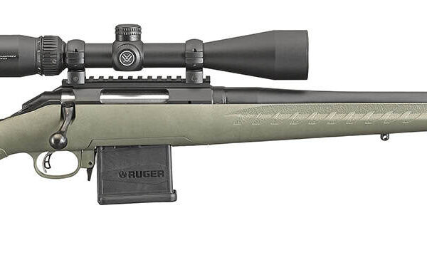 Ruger 26952 American Predator Full Size 204 Ruger 10+1 22" Matte Black Threaded Barrel, Matte Black Picatinny Rail Steel Receiver, Fixed Moss Green...