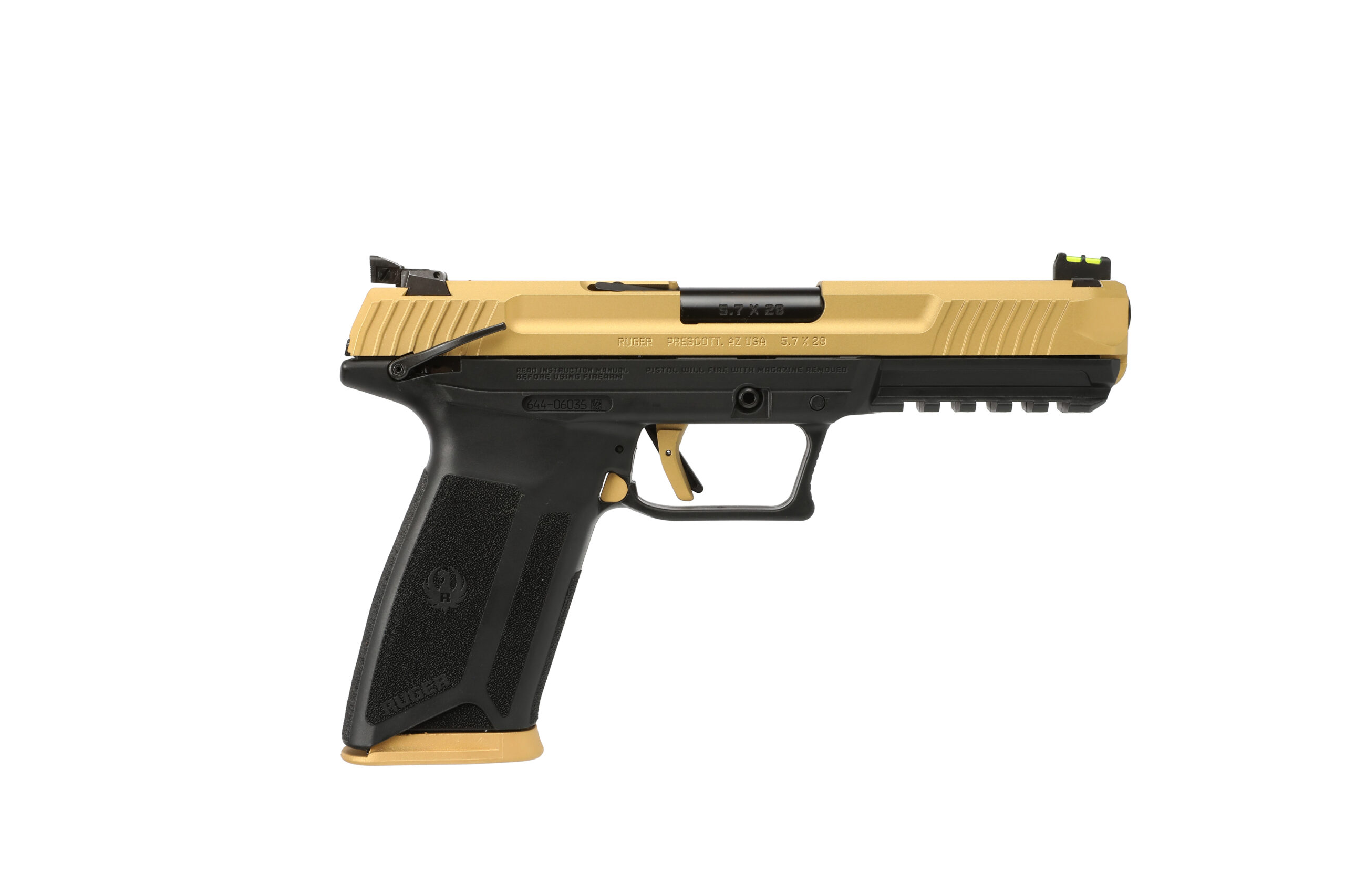 Ruger 57 5.7X28mm TALO Model Gold Slide 20 Round Capacity 16416
