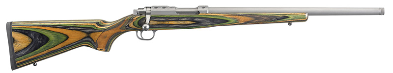 Ruger 77/22 22 Hornet Stainless 18.5" Threaded Barrel Green Mountain Laminate 7226