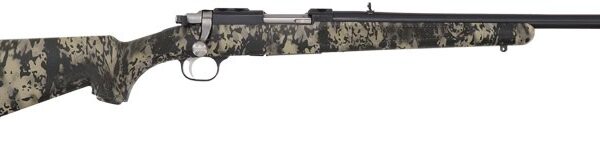 RUGER 77/357 357 MAGNUM - BLUE CAMO W/RINGS THREADED