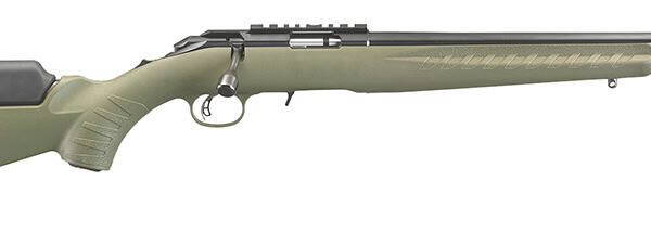 Ruger 8335 American Rimfire Sports South Exclusive Full Size 22 WMR 9+1 18" Satin Blued Threaded Barrel & Alloy Steel Receiver w/Scope Rail, Green...