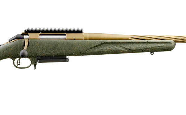 RUGER AMERICAN G2 PRED RFL 243WIN 22" T.B. SPIRAL BBL, GRN SPLTR,BRNT BRNZ 3RD