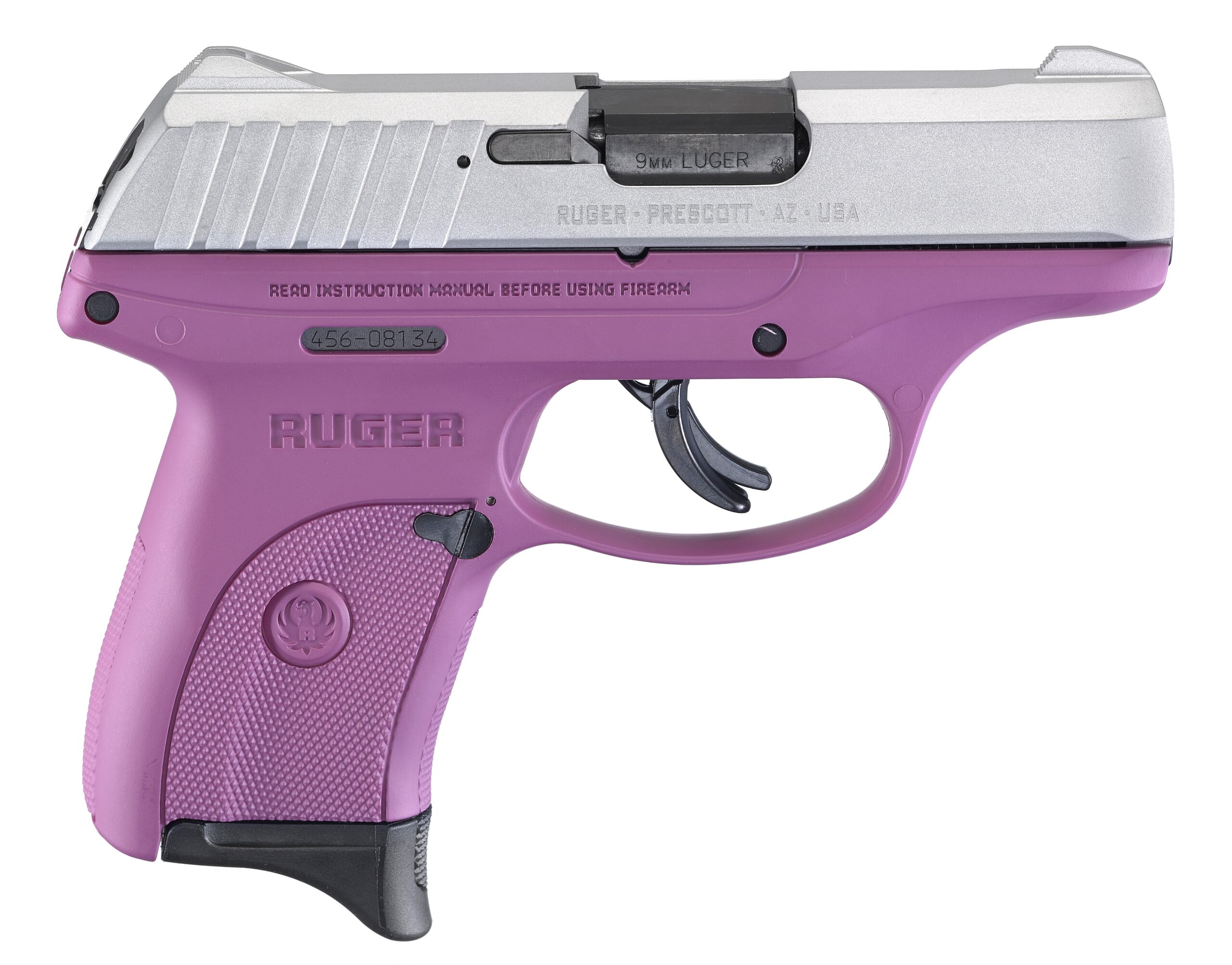 Ruger EC9S 9mm Purple Frame Silver Slide 7 Round Capacity 3295