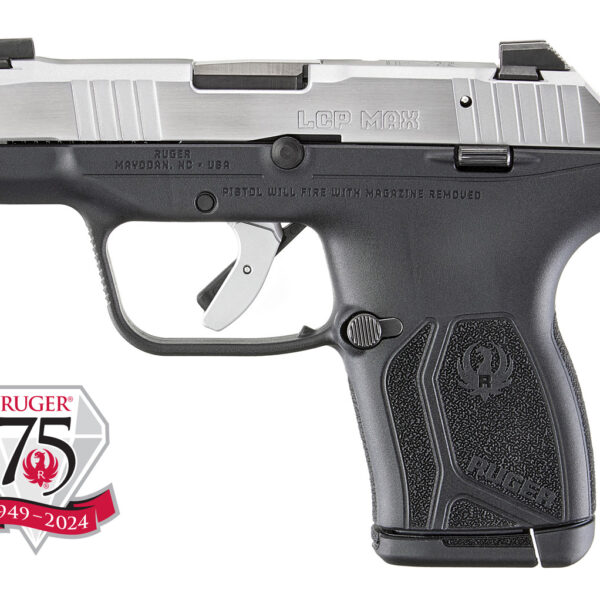 Ruger LCP Max 75th Anniversary 380 ACP Silver Slide 13775
