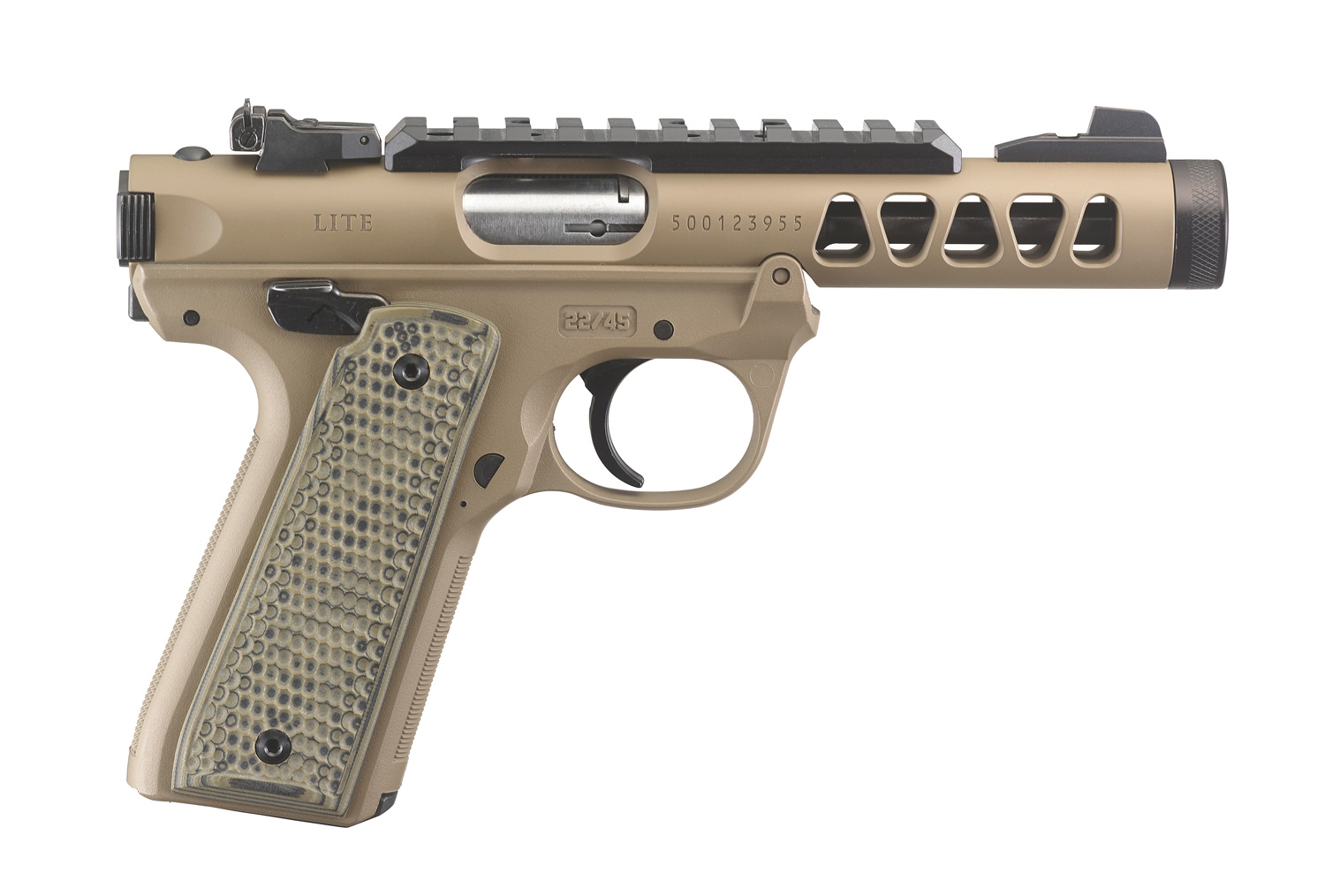 Ruger Mark IV 22/45 Lite 22 LR FDE Iron Valley Exclusive 43920