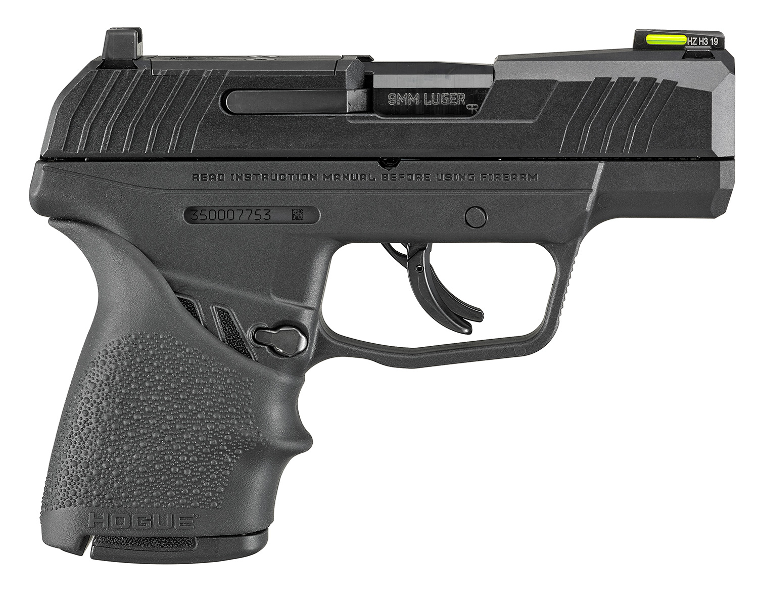 Ruger MAX-9 9mm Hogue Grip Fiber Optics Sight 03502