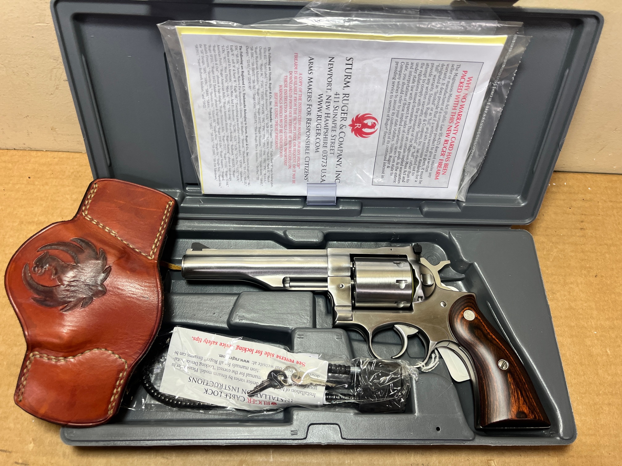 Ruger Redhawk .357 Magnum Revolver – Stainless Steel, 5.5" Barrel, Wood Grips