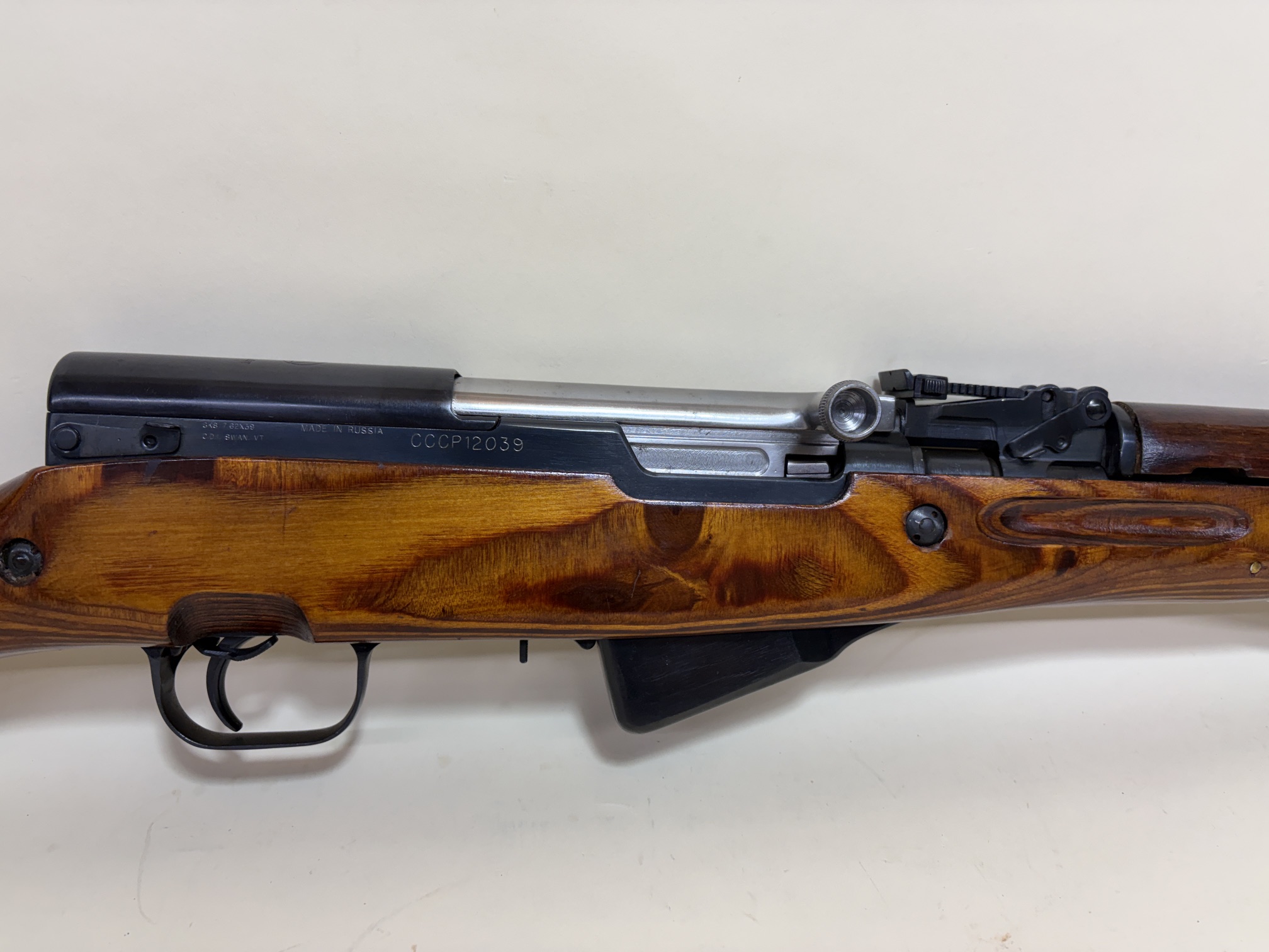 Russian Izhevsk SKS-45 1954r 7.62x39 – Matching Numbers, Blade Bayonet, Excellent Wood