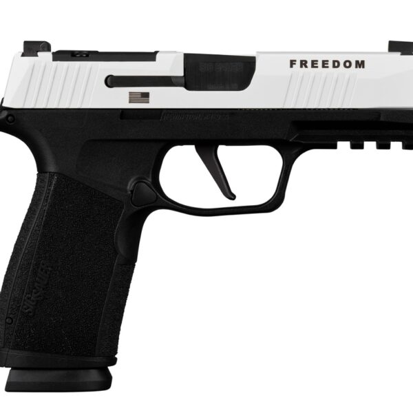 SIG SAUER 365XCA-9-TWXR3-TP P365 X-MACRO FREEDOM SERIES LIMITED EDITION 9MM LUGER 17+1 3.70" WHITE CERAKOTE W/"FREEDOM" AND FLAG ENGRAVING