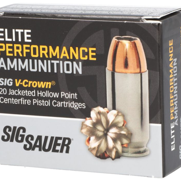 SIG SAUER E40SW1-20 ELITE PERFORMANCE 40 S&W 165 GRAIN V-CROWN JHP 20 RNDS