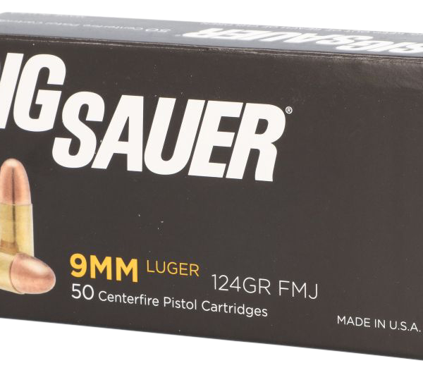 SIG SAUER E9MMB2-50 ELITE BALL 9MM LUGER 124 GRAIN FMJ 50 RNDS