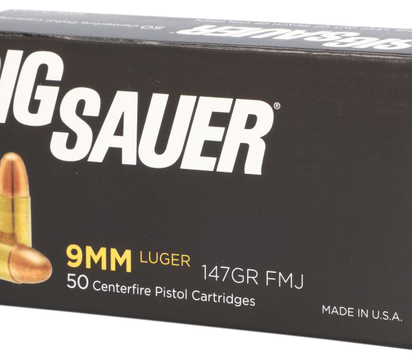SIG SAUER E9MMB3-50 ELITE BALL 9MM LUGER 147 GRAIN FMJ 50 RNDS