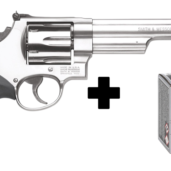 Smith & Wesson 629 44 Mag Stainless Steel 6" Barrel 163606 + Free Box of Ammo