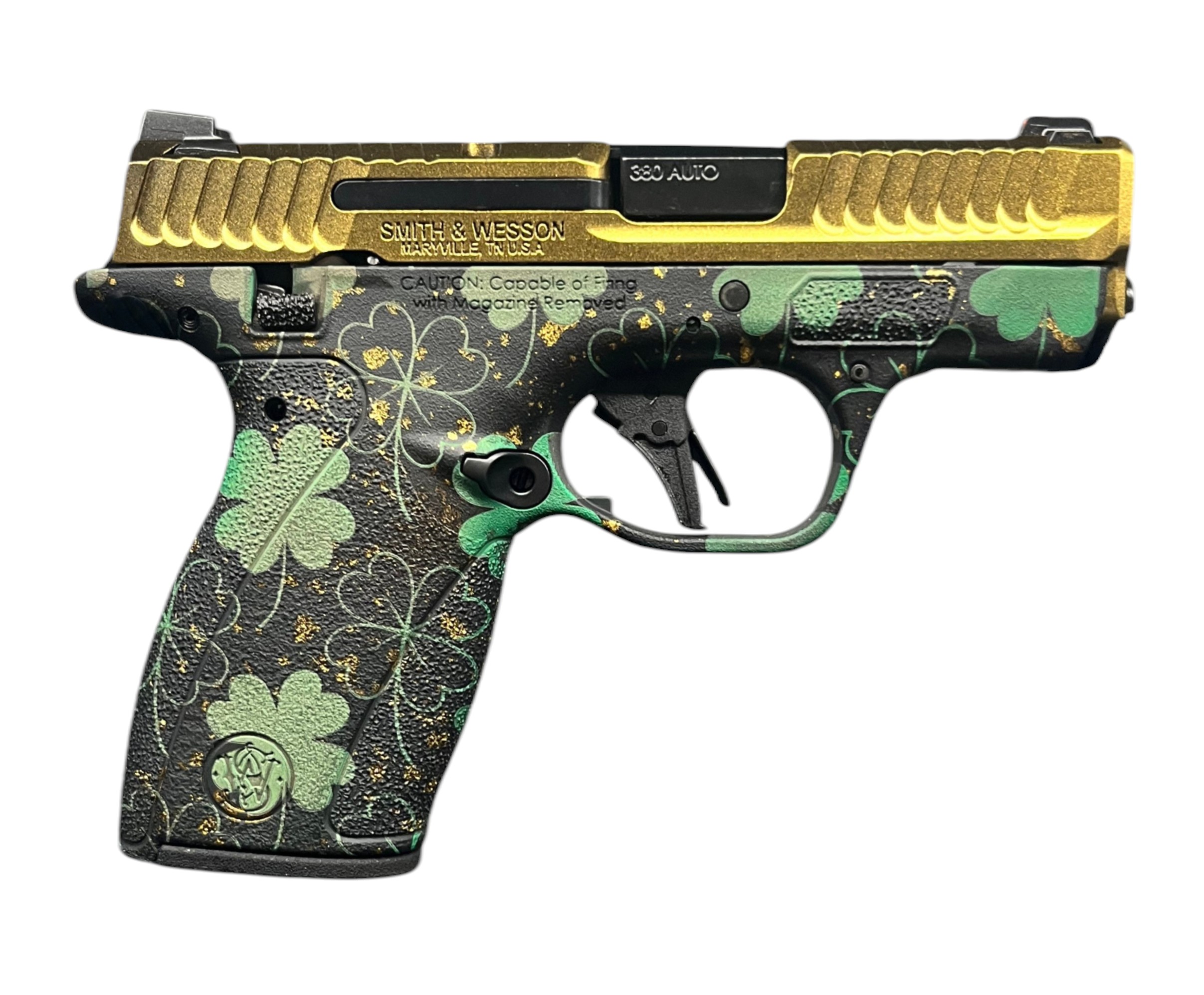 Smith & Wesson M&P Bodyguard 2.0 380 ACP Thumb Safety Shamrock & Gold 13926-LUCKY