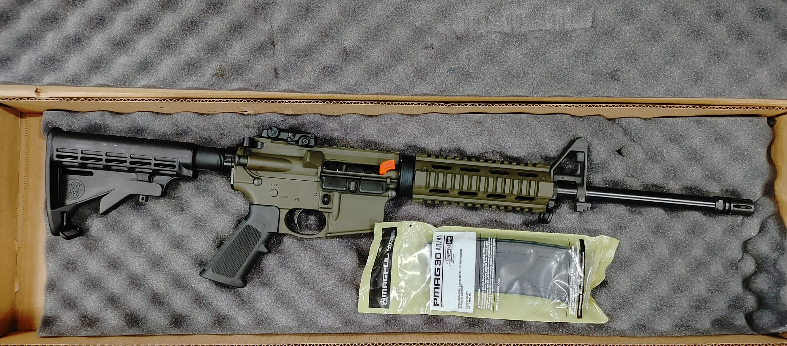 Smith & Wesson M&P Sport II 556 NATO OD Green Quad Rail 10202