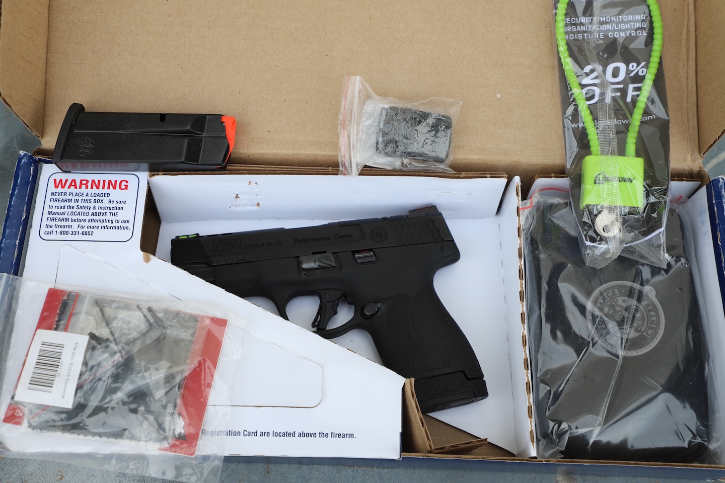 Smith & Wesson Performance Center M&P Shield Plus 9mm – Ported 4" Barrel, Crimson Trace Red Dot Included, No Thumb Safety