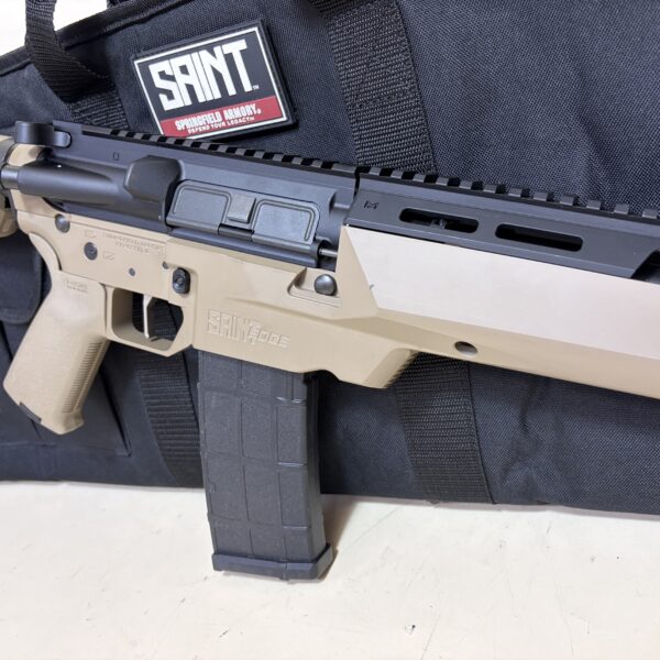 Springfield Armory SAINT Edge ATC Elite .223 Wylde FDE Rifle – SureFire WarComp, Very Good