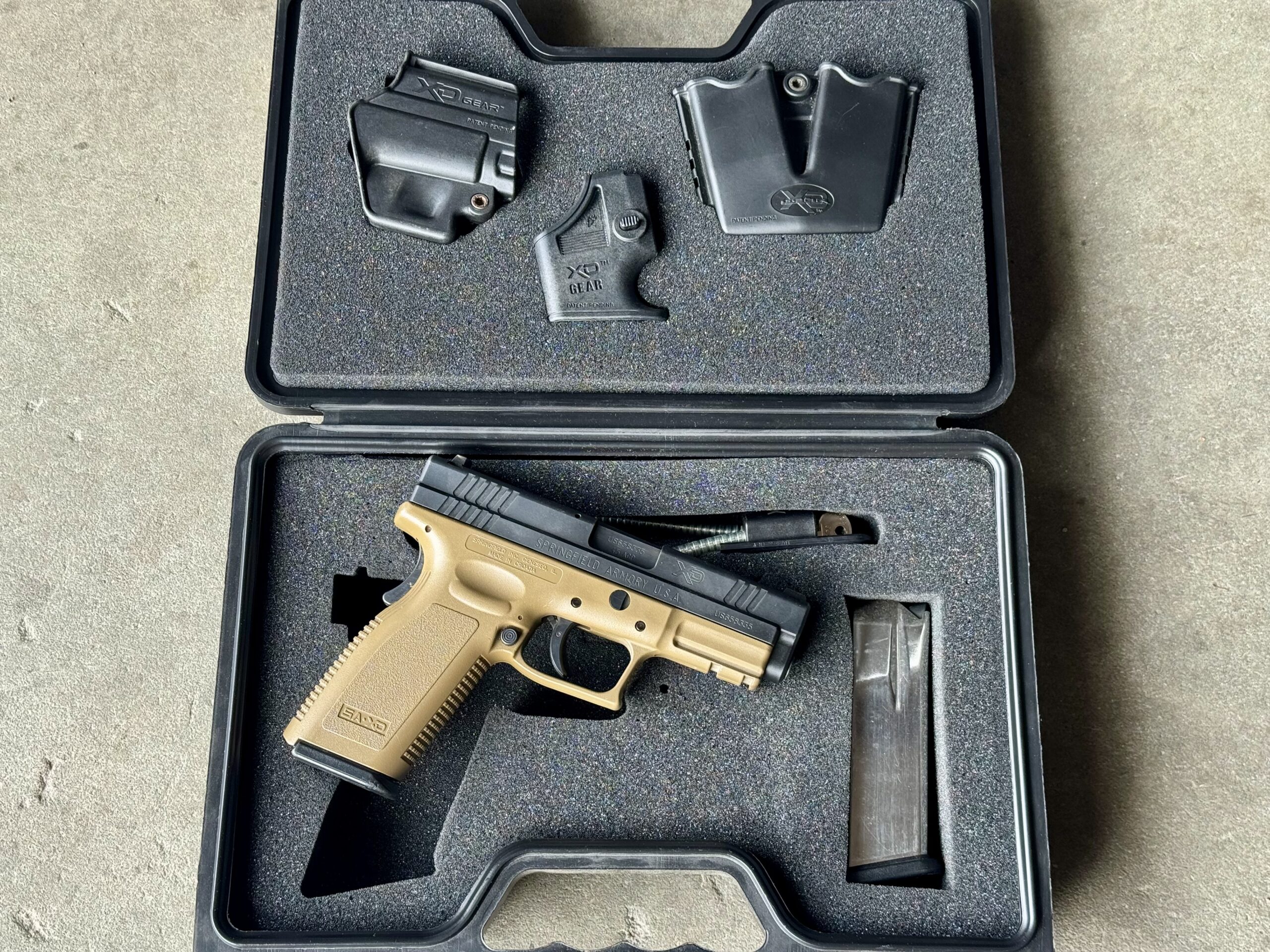 Springfield Armory XD-45 4" 45 ACP 13rd FDE Night Sights Original Case