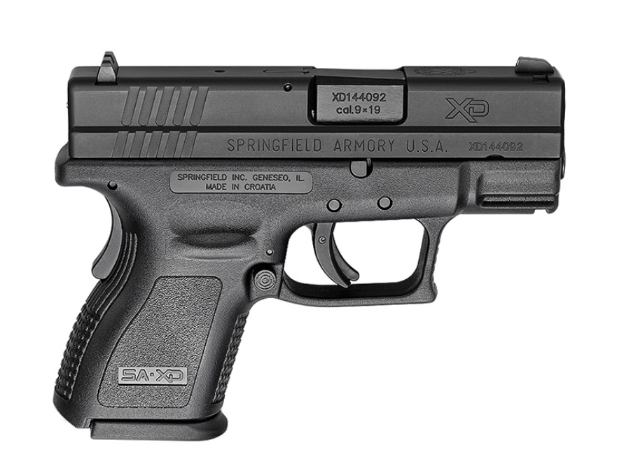 SPRINGFIELD ARMORY XD Defenders Series, 9mm, 3" Fixed Sights, Black, 13-Rd Mag