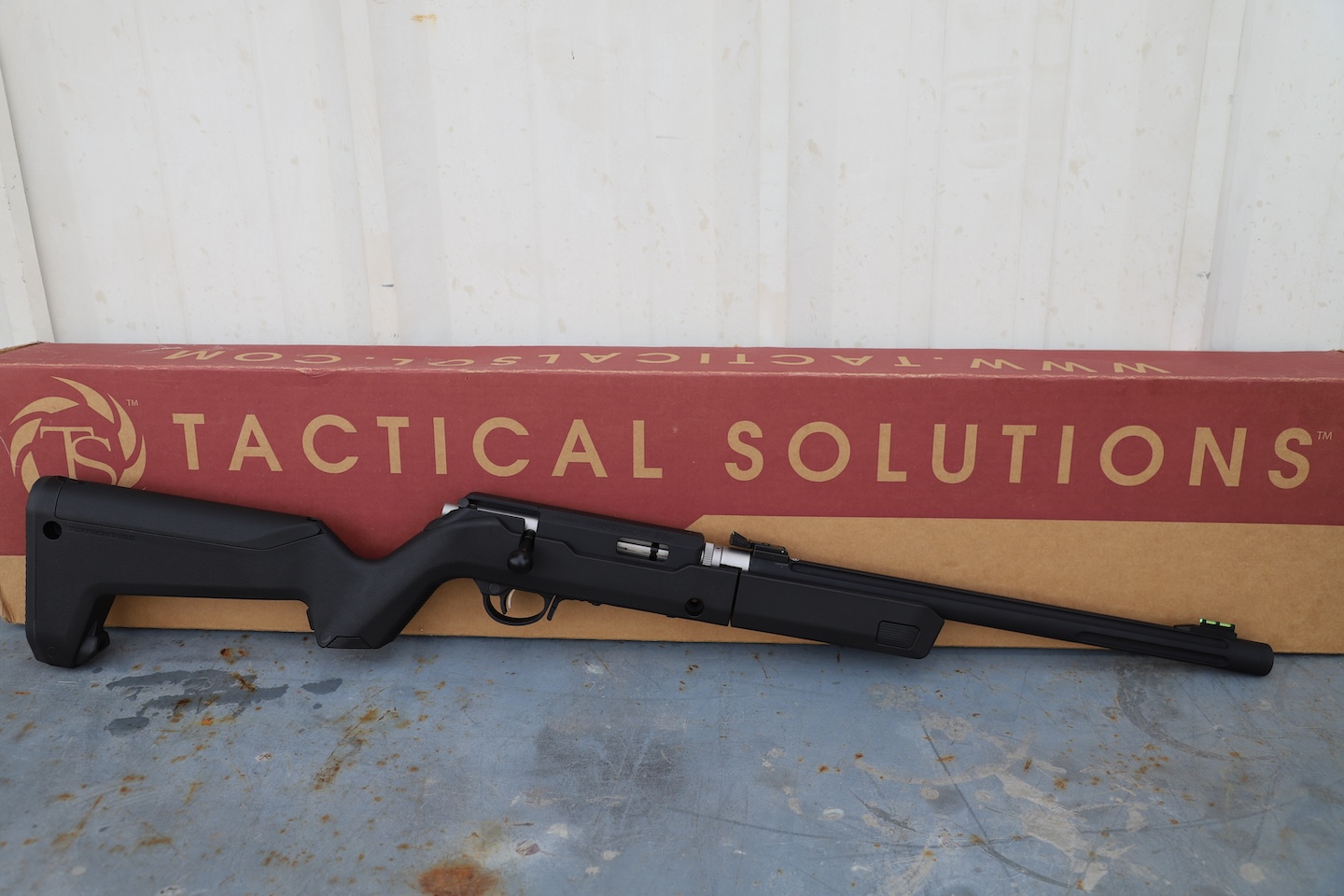 Tactical Solutions Owyhee Takedown .22 LR Rifle – 16.5" Threaded Barrel, Magpul X-22 Backpacker Stock, Black