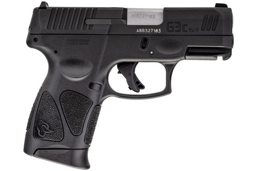 Taurus G3C 9mm, 3.26" Barrel, Black, Fixed Front Sight, Manual Thumb Safety, 12rd - Grab A Gun