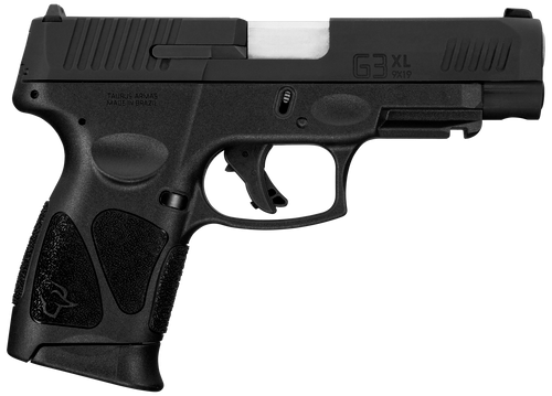 Taurus G3XL Compact 9mm 4" SS Barrel, Matte Black Serrated Slide, Black Polymer Frame w/Picatinny Rail, Black Polymer Grip, 12 Rd - Grab A Gun