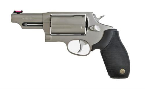 Taurus Judge 45/410, Matte Stainless 410 Ga(2 1/2")/45 LC/3" Barrel/Fiber Optic Sight - Grab A Gun