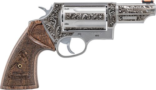 Taurus Judge 45LC/410 Ga, 2.5", 3" FS 5-SHOT Stainless, Rubber - Grab A Gun