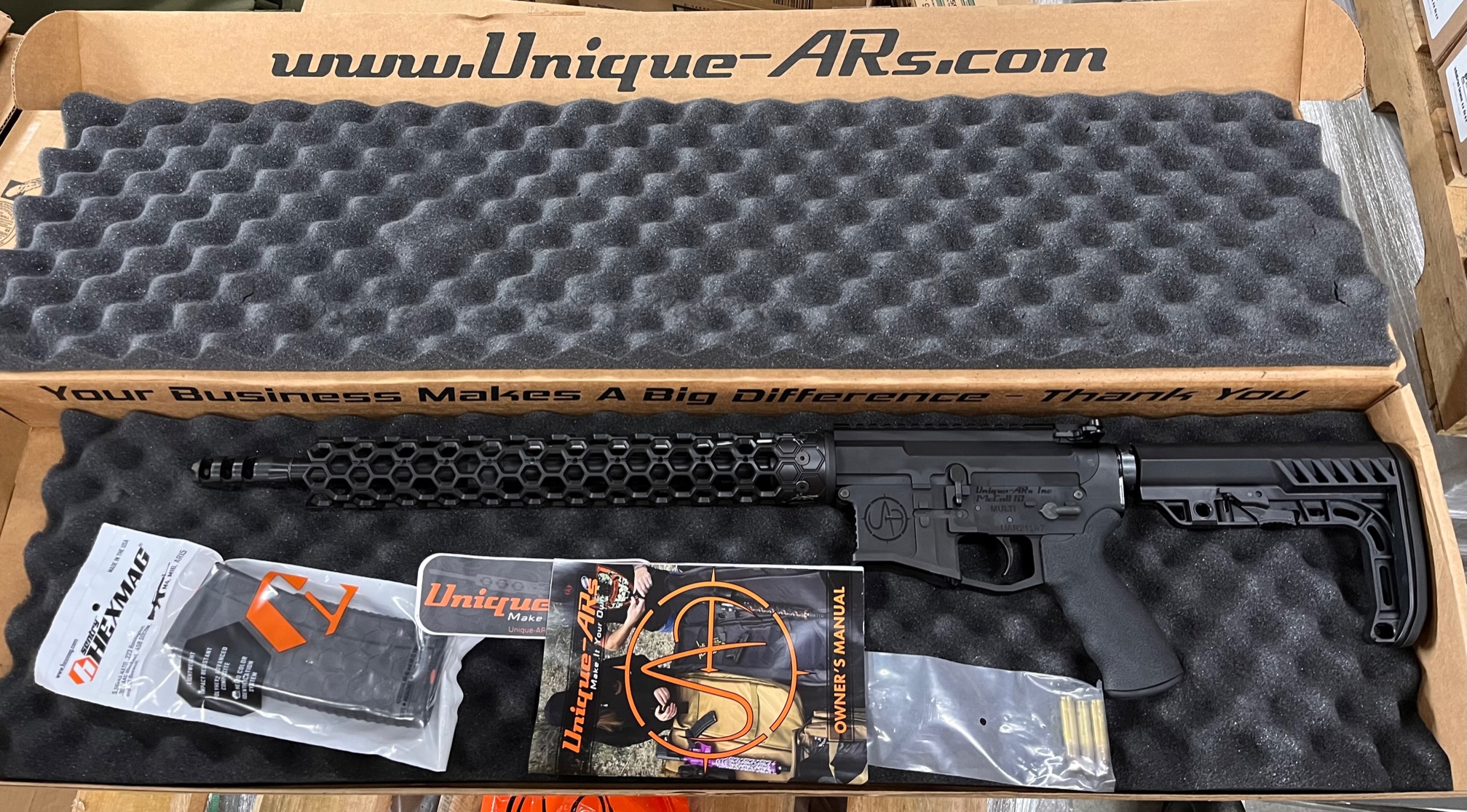 Unique Ultralight-15 223 Wylde 16" Barrel AR15 HEXRIFLE