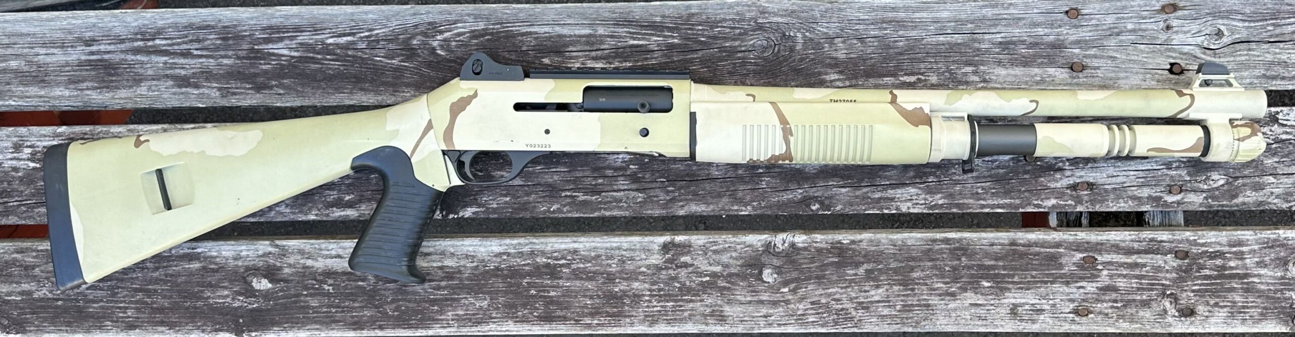 Used Benelli M4 Tactical Pistol Grip 12 Ga 5+1 18" Barrel Desert Camo 11717