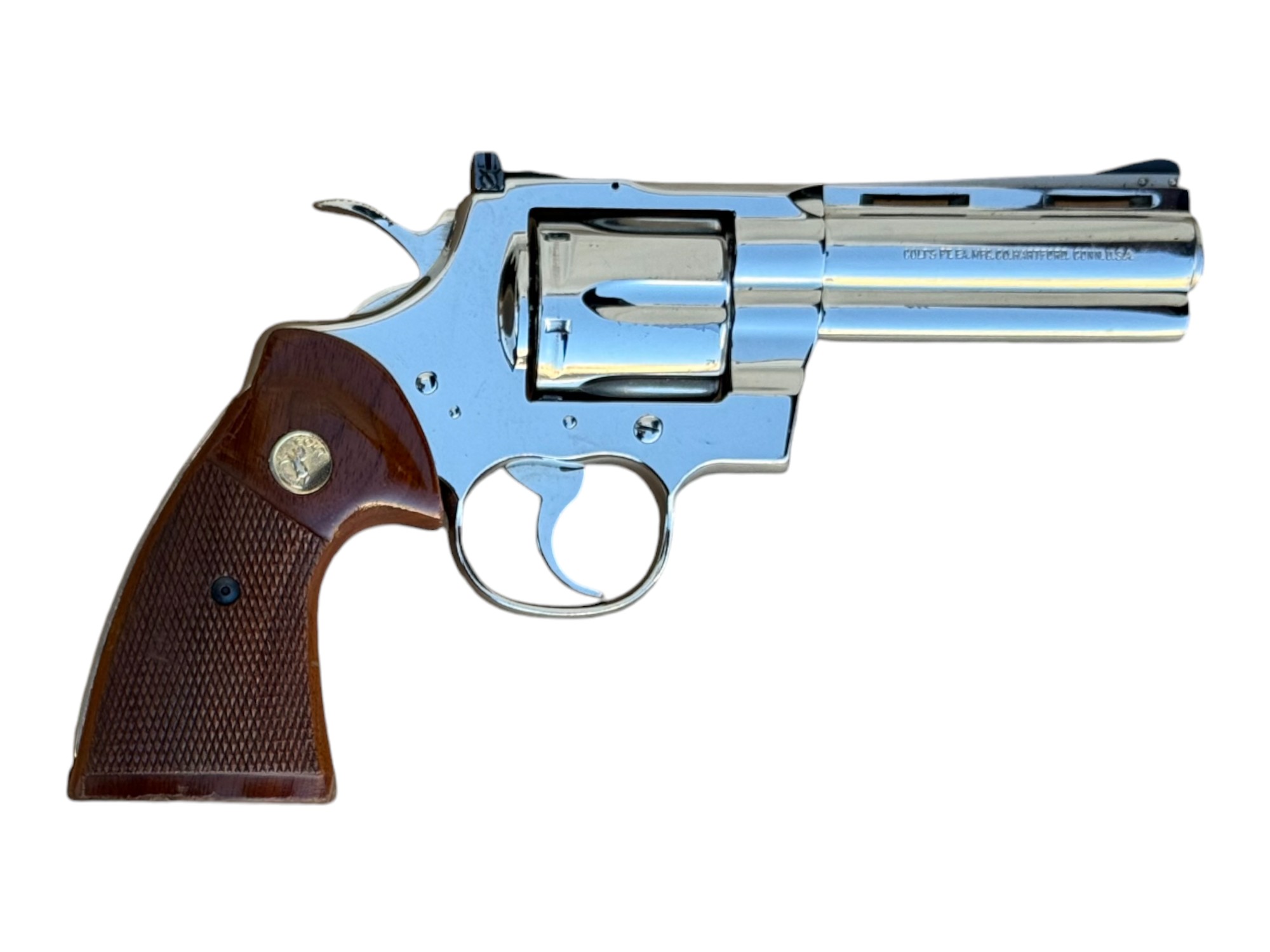 Used Colt Python 357 Mag Nickel 4" Barrel Circa 1979 V-Prefix