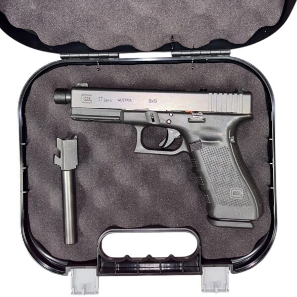 Used Glock 17 Gen 4 9mm – Threaded Barrel + OEM Barrel, Suppressor-Ready Duty Pistol