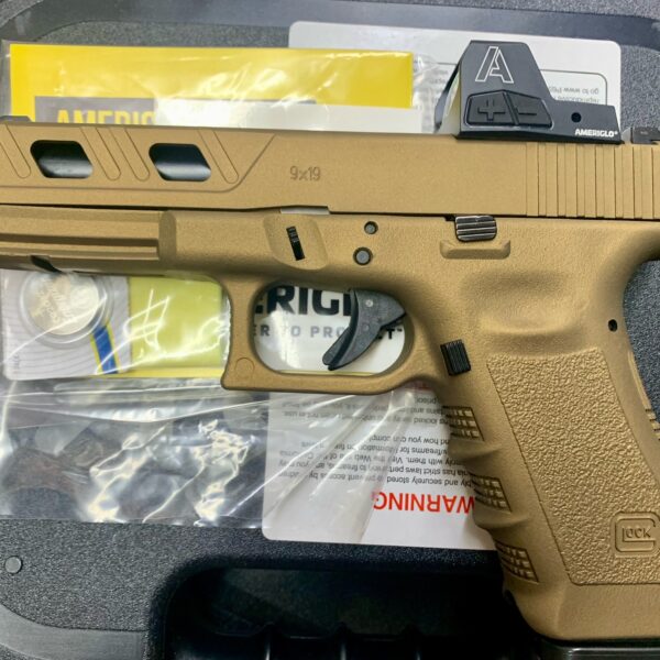 Used Glock 17 Gen3 Burnt Bronze Window Cuts MOS Ameriglo RMR Cut Night Sights Red Dot