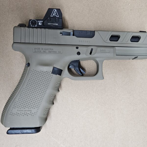 Used Glock 22 Gen 4 FDE .40 Night Sights MOS Optic Ready Ameriglo Trijicon RMR Red Dot Window Cuts