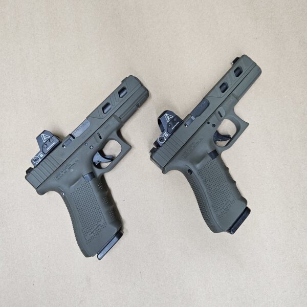 Used Glock 22 Gen 4 OD .40 Night Sights MOS CUT AMERIGLO TRIGICON RMR RED DOT