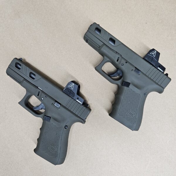 Used Glock 23 Gen4 OD Green .40S&W Window Cuts MOS Amerigo Trijicon RMR Cut Red Dot