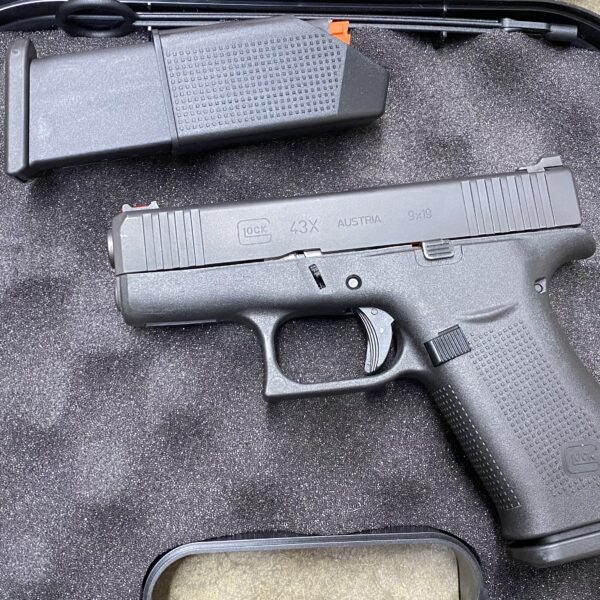 Used Glock 43X 9mm 10 rd Black 2 Mags