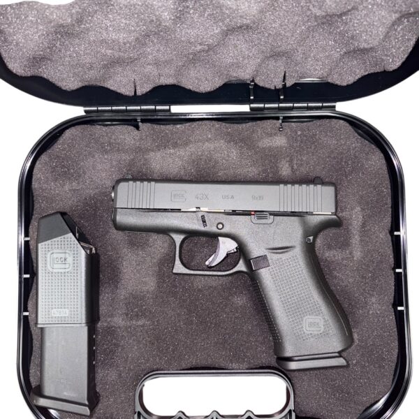Used Glock 43X 9mm – Slimline Compact, 2 Mags, Enhanced Trigger, 10+1