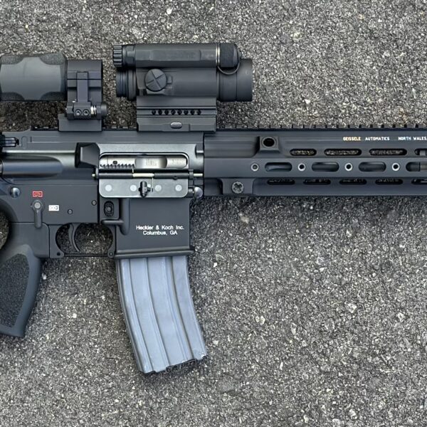 Used HK Heckler & Koch MR556A1 556 Nato Aimpoint CompM4 3X Magnifier Geissele SMR