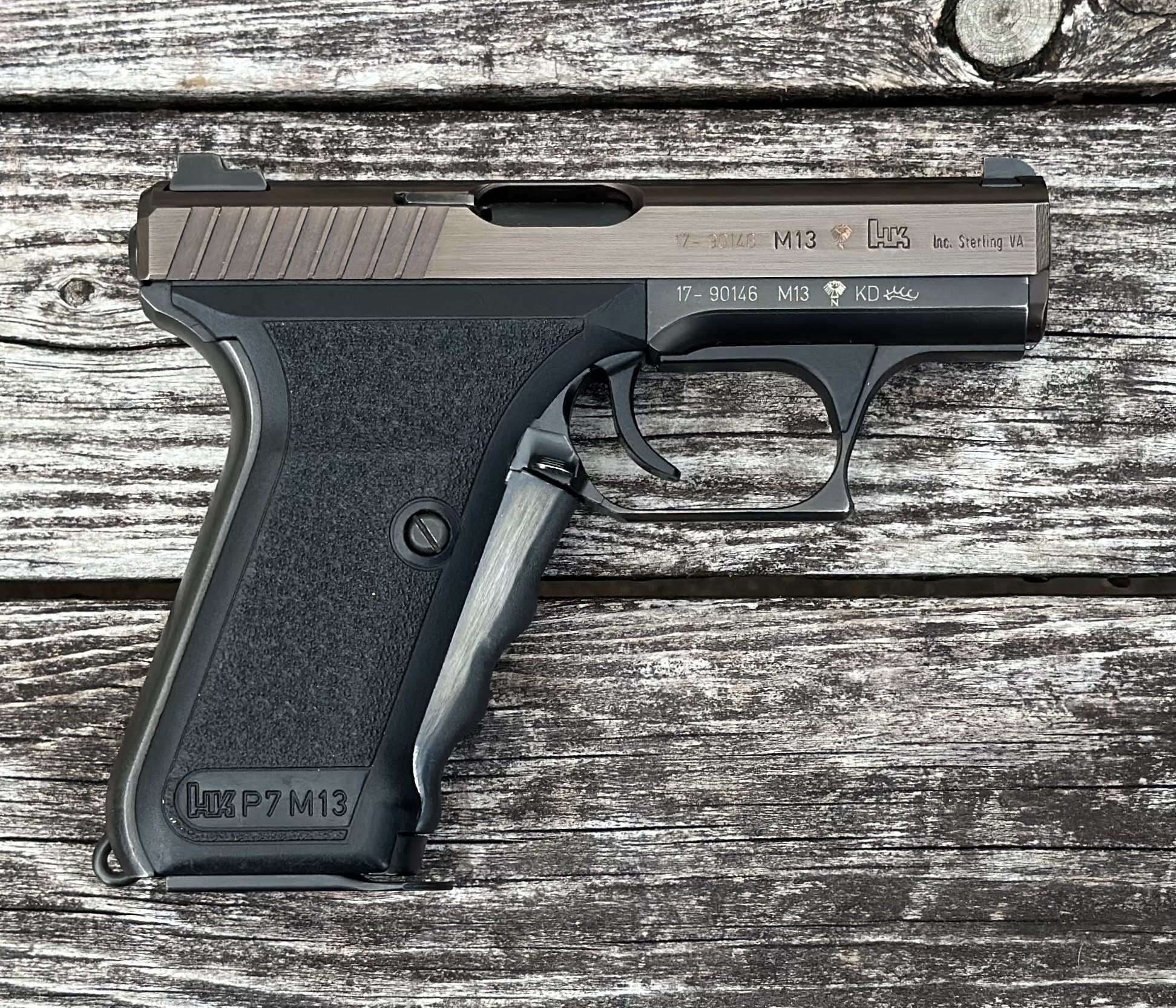 Used HK Heckler & Koch P7 M13 9mm Squeeze Cocker Circa 1993 Extra Mag P7M13
