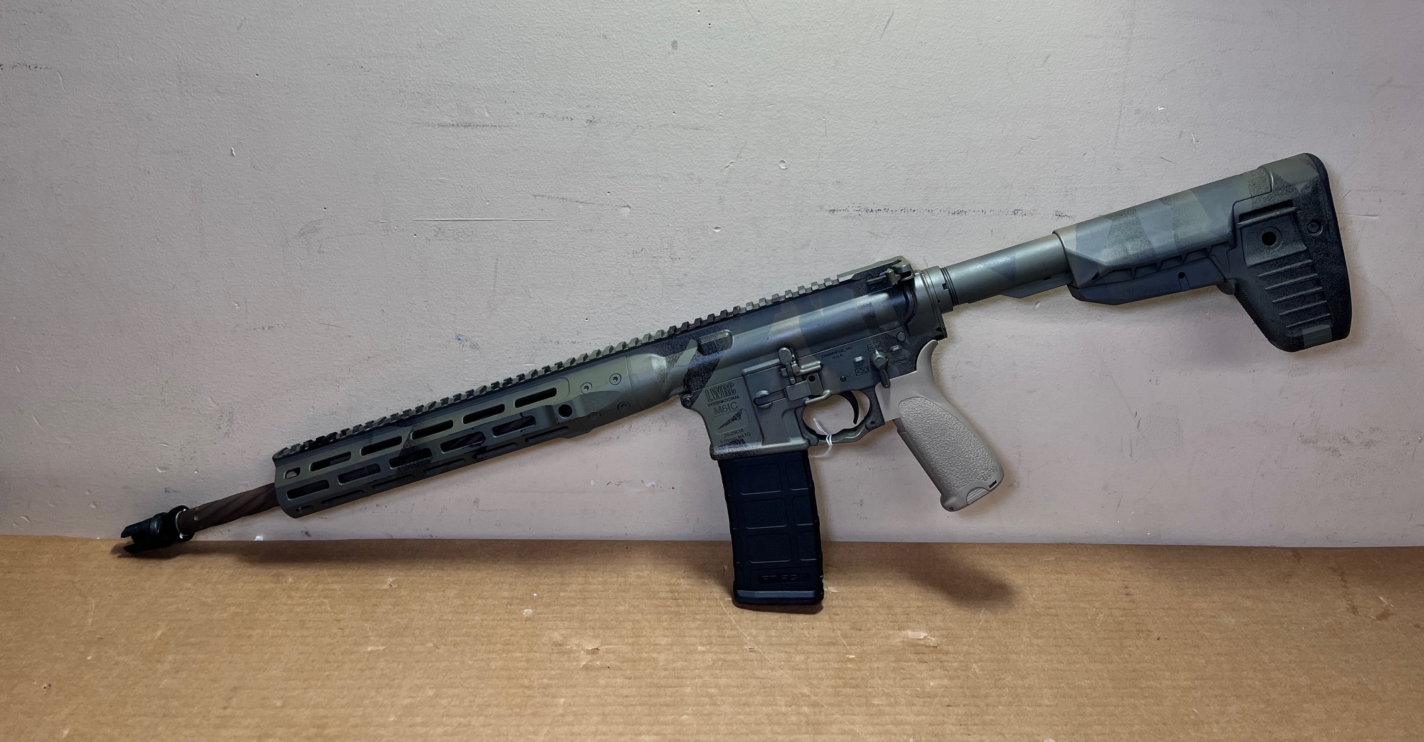 Used LWRC M6IC 5.56 NATO – Spiral Fluted Barrel, M-LOK Rail, Custom Camo Cerakote