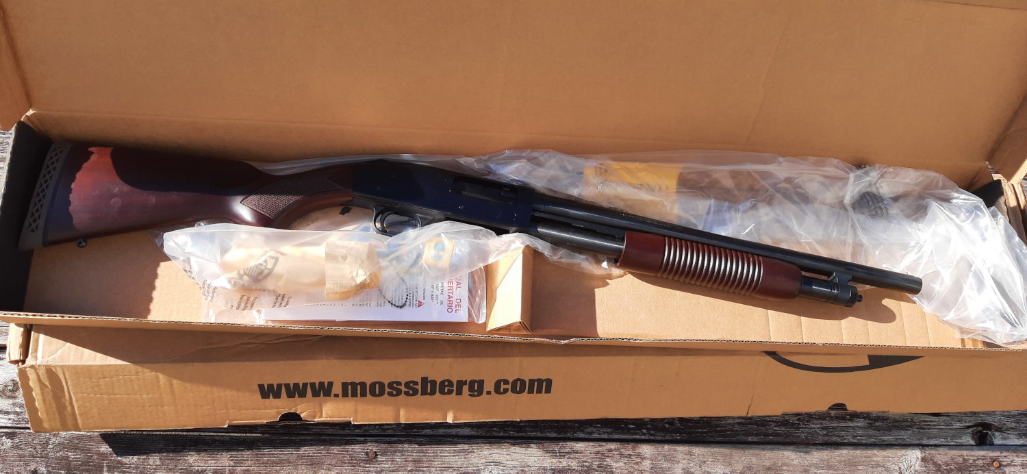 Used Mossberg 500 Persuader Retrograde 12 Ga Walnut Stock 18.5" Barrel 50429